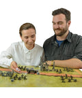World War II 28mm Tabletop Battle Game Starter Set With 12 German Grenadiers And 12 US Rangers Miniatures in action on game board