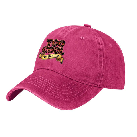 Too Cool For First Grade Beach Baseball Hat For Women Breathable Cotton Dad Cap With Adjustable Strap in pink