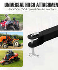 Universal hitch for Beefy Heavy Duty Yard Trailer For ATV UTV Tow Dump Cart With 1600 Lbs Capacity, 22 Cu Ft, removable sides