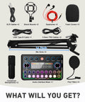 Two Microphones Podcast Kit With Soundboard For Beginners Plug And Play Setup For Iphone Laptop And PC Ideal For Streaming YouTube