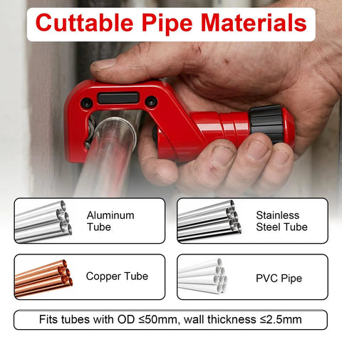 Heavy Duty 4 Piece Pipe And Tubing Cutter Set With Deburring Tool And Reamer For Pros Includes Internal And External Reamer Mini Tube Cutter