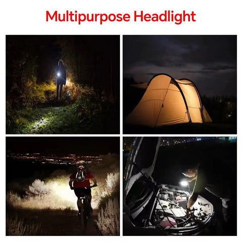3000 Lumen Super Bright Bike Lights Front And Rear With 5200mAh Battery USB Rechargeable Night Riding Kit outdoor use.