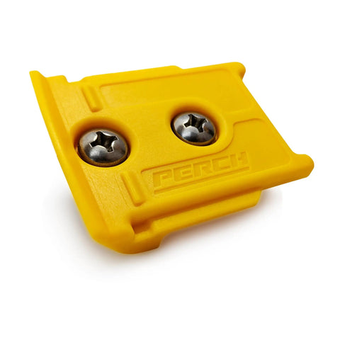 Close-up of yellow wall mount component from 6 Pack Tool Holder For M18 M18V Cordless Tools Snap Fit Tool Organizer with screws