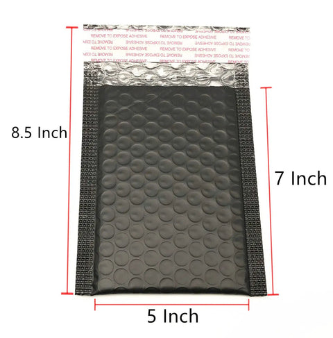 5x7 Inch Black Poly Bubble Mailers Small Padded Envelopes Self Sealing Shipping Bags 100 Pack For Secure Lightweight Shipments Ideal For Online Sellers And Small Biz