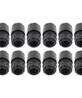 Heavy Duty 12 Pack Garden Hose Repair Kit With Quick Connect Fittings And Leakproof Sealing Pads For Irrigation Car Wash Water Pipe Extensions, 12 black plastic connectors