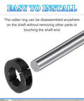 Beefy Double Split Shaft Collar 28 mm Bore 48 mm OD 15 mm Thick Carbon Steel Locking Clamp with shaft shown separately.