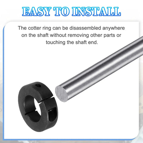 Tough As Nails Heavy Duty Bore 8 mm Double Split Shaft Collar with 18 mm Outer Diameter and 9 mm Thickness for easy installation