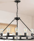 18-Light Sputnik Chandeliers Black Modern Semi Flush Mount Ceiling Light Fixture With Adjustable Height Hanging Lamps