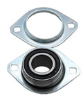 Heavy Duty Pillow Block Bearing 1 Inch Bore 4 Pack With Zinc Plated Steel Housing And Chrome Steel Bearing Insert, Self Aligning Spherical Outer