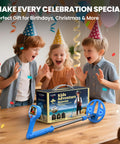 DR.ÖTEK Kids Adventure Detector metal detector in blue with 2.4-inch color LCD display and LED-lit coil
