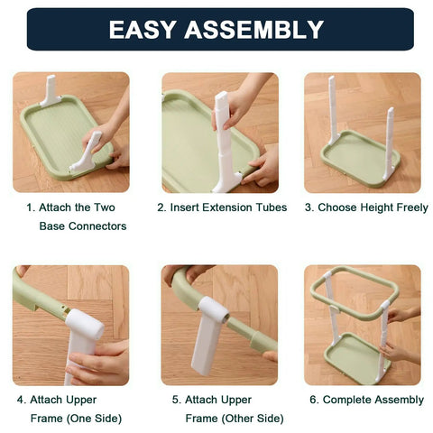 Easy assembly steps of Foldable Trash Bag Holder For On The Go Cleanup Lightweight Collapsible Trash Bag Stand Perfect For Camping Outdoors Cars And Home Easy Assembly Compact Storage Includes 15 Bags