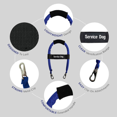 12 Inch Service Dog Handle Bridge Attachment For Harnesses Heavy Duty Nylon Webbing With Soft Neoprene Grip Adjustable Universal Pet Control Tool That Delivers Rock Solid Daily Walking Ease