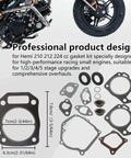 Image of a Gasket Set Kit for Predator 212cc 224cc Small Engine Rebuild Fits Tillotson Lifan Ducar Locin shown with components.