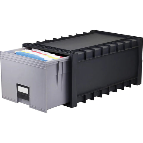 Heavy Duty Archive File Storage Box With 24 Inch Depth, Stackable Up To Ten High, Label Holder, 50 Percent Post Consumer Material