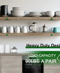 Six Inch Triangle Shelf Brackets Set Of 4 Black Heavy Duty Hidden Floating Shelf Supports For Wall Shelves in kitchen