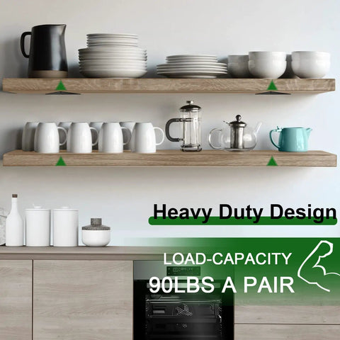 Six Inch Triangle Shelf Brackets Set Of 4 Black Heavy Duty Hidden Floating Shelf Supports For Wall Shelves in kitchen
