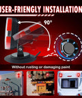 DEJ wireless trailer lights 2-pack with magnetic bases and 90-degree adjustable mounting, waterproof.