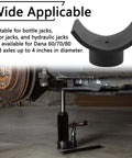 Heavy Duty Bottle Jack Axle Adapter Lifting Saddle For 4 Inch Axle Tube, 20 Ton Jack Adapter Cradle underneath vehicle axle