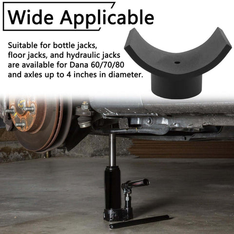 Heavy Duty Bottle Jack Axle Adapter Lifting Saddle For 4 Inch Axle Tube, 20 Ton Jack Adapter Cradle underneath vehicle axle