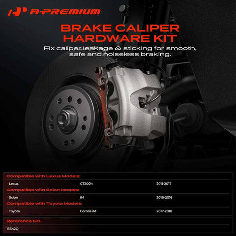 Upgrade Your Ride With A Premium Rear Side Disc Brake Hardware Kit Perfect For Lexus Ct200h 2011-2017 Scion Im And Toyota Corolla Im For Solid Stopping Power And Smooth Driven Vibes