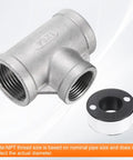 HARFINGTON Tee Pipe Fitting (3/4" x 1" x 1") NPT Female 304 Stainless Steel T-Shaped Reducer 3 Way T-Connector