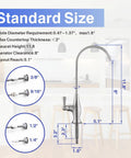 Drinking Water Faucet For Kitchen And Bar Sinks With Reverse Osmosis Filtration, Brushed Nickel And Stainless Steel, diagram.