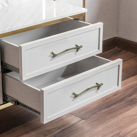 White dresser drawers with Branch Twig Cabinet Knobs Bronze Zinc Alloy 4 Pcs 96mm Vintage Dresser Drawer Handles.