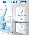 No Sweat DIY Fridge Magnet Button Press Machine With Complete One Hundred Piece Starter Pack For 50 Millimeter Square Photo Crafts And Totally Fresh Kitchen Decor, blue with dimensions.