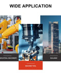 Wide application of Beefy General Purpose DPST Relay With 6 Pin Normally Open Contacts, shown in industrial, machine tool, and building settings