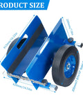 Heavy Duty Panel Dolly For Doors And Drywall, 1100 Pound Capacity, All Terrain Workhorse Slab Cart With 10 Inch Solid Wheels