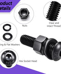 2205 Piece Metric Screws Set M2 M3 M4 M5 Assortment Kit With Hex Socket Button Head Bolts Nuts And Washers Black Detail