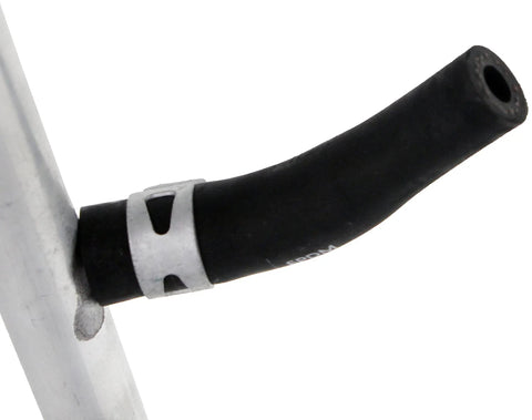 Close-up of Direct Replacement HVAC Heater Hose Assembly for Ford Models with durable construction, showing connection detail.