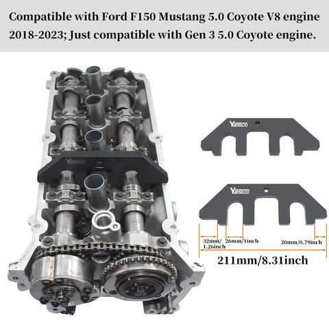 3 Piece Camshaft Holding And Crankshaft Positioning Tool Set For Ford F-150 Mustang 5.0 Coyote V8 Engine 2018 To 2023 Gen 3