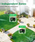 Two Zone Sprinkler Timer For Outdoor Hose Faucet With Brass Inlet And Large Dial Programmable Watering in garden zones