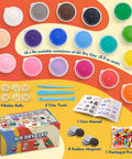 Air Dry Clay Kit For Kids Make 8 Fridge Magnets No Oven Needed with tools, colorful clay, and accessories visible.