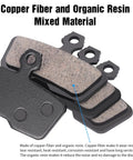 All In One 4 Piston Mountain Bike Brake Pads Set For Disc Brakes Includes semi-metallic pads with copper fiber and resin mix
