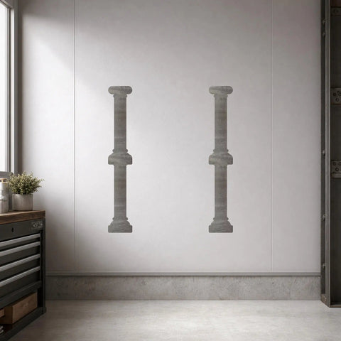 Raw 20 Gauge Mild Steel Column Cutout Wall Art For Craft And Garden Decor CNC Plasma Cut From Raw Steel for easy painting