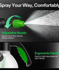 70 Ounce Pump Sprayer For Home Garden And Lawn Care Portable Hand Sprayer For Plants Flowers Weeds And Cleaning No Fuss Refilling Side Port With Measuring Cup Clear Tank Adjustable Nozzles Leakproof Seal with adjustable nozzle and ergonomic handle