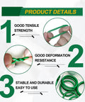 NOTISH car A/C repair kit; green O-rings and tubing shown in a three-feature infographic