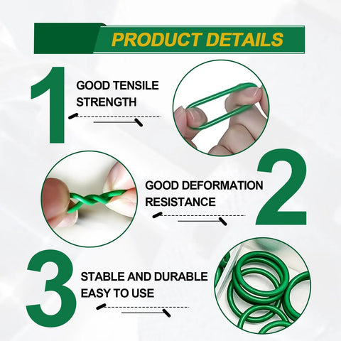 NOTISH car A/C repair kit; green O-rings and tubing shown in a three-feature infographic