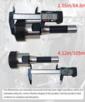 R8 ER40 Collet Chuck Set With Holder, 7 By 16 To 20 Drawbar Thread, R8 Taper Shank, ER40 Spanner Included, measuring calipers