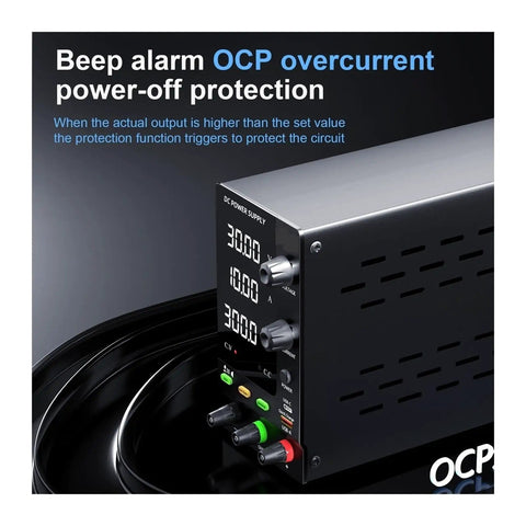 Adjustable DC Power Supply 30V 10A And 5A Lab Grade Variable Voltage Current Regulator with overcurrent protection feature