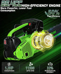 Top Handle Gas Chainsaw For Arborists, 12 Inch Pruning Saw With Lightweight 2 Stroke Engine, highlighting fuel efficiency