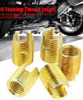50 Pieces Self Tapping Thread Inserts Kit For Metal And Plastic Repair No Tap Needed M3 To M12 Includes Install Tool Screw Bushing Set Easy Quick Install Durable Thread Repair, gold thread inserts set