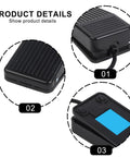Detailed views of Foot Pedal Switch 10A 250V SPDT Momentary Non Slip Plastic Control With Protective Guard Black FS01