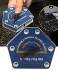 Top Tier Marhynchus Magnetic Welding Locator With Switchable Locking Magnet For Steel Plate And Pipe Positioning At 30 45 Degrees Plus One Button Degaussing Feature For Super Strong 15 To 20 Kg Pull Force Heavy Duty Job with hexagonal design.