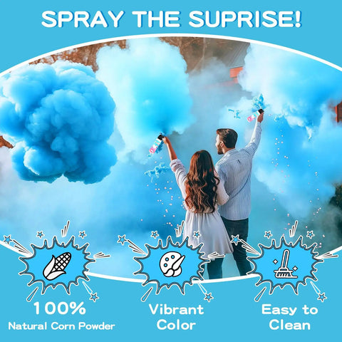 Gender Reveal Fire Extinguisher 2 Pack Kicks Off Party Vibes With Hella Vibrant Biodegradable Color Powder Prop Easy Fun Baby Shower Decor Next Level Celebration Must Have For Crowd Safe Mess Free Setup For Modern Families