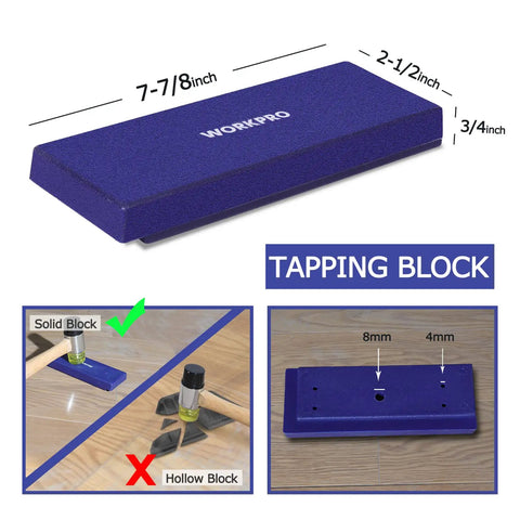 Laminate Wood Flooring Installation Kit tapping block dimensions and usage