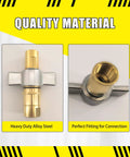 Front and top view of 1-1/4 Inch Hydraulic Quick Disconnect Coupling Set With Wing Nut Sleeve Heavy Duty Brass NPT 1-1/4 Female