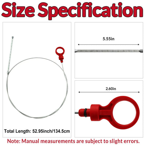 Transmission Dipstick 917327 Replacement size and length details for Dodge Jeep Ram Transmissions 42RLE NAG1 62TE